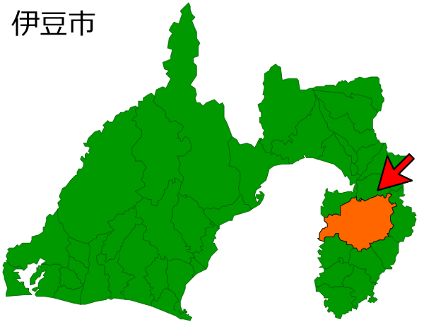静岡県伊豆市の場所を示す画像