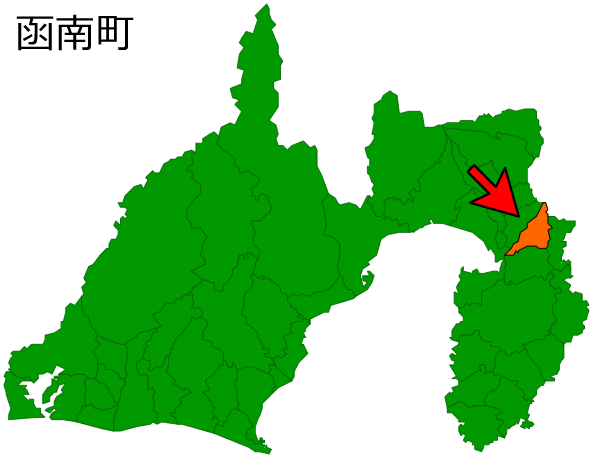 静岡県函南町の場所を示す画像