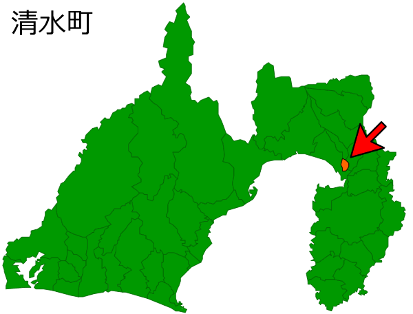 静岡県清水町の場所を示す画像
