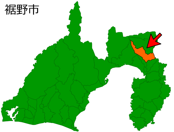 静岡県裾野市の場所を示す画像