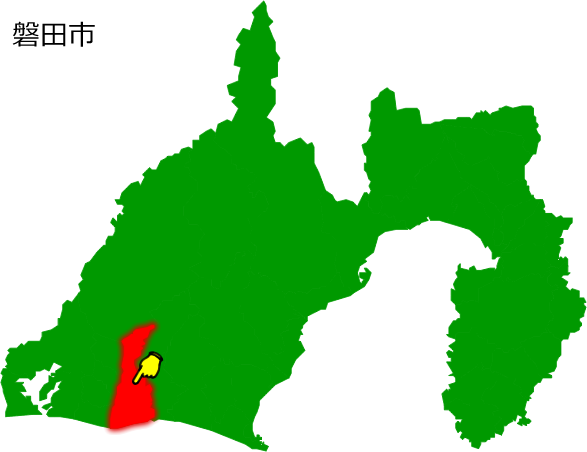 磐田市の場所を示す画像1