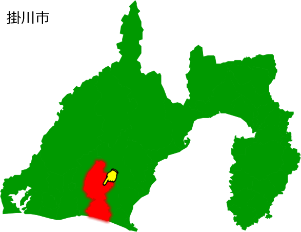 掛川市の場所を示す画像1