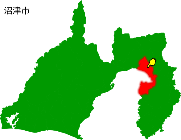 沼津市の場所を示す画像1