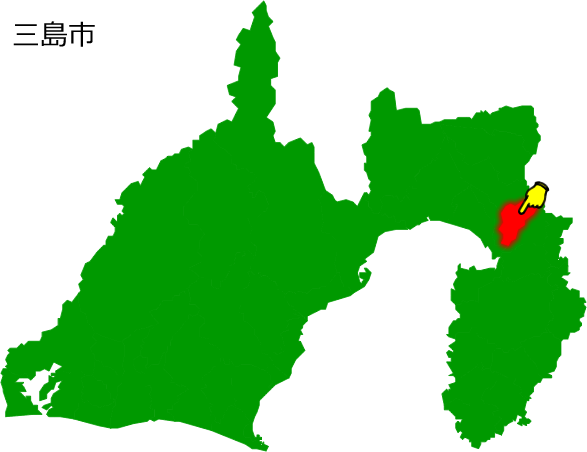 三島市の場所を示す画像1
