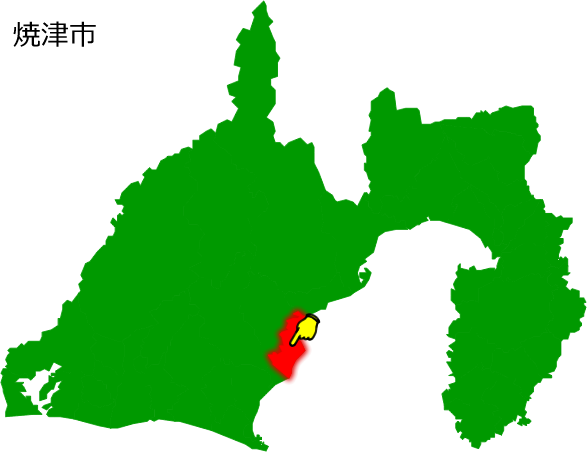 焼津市の場所を示す画像1