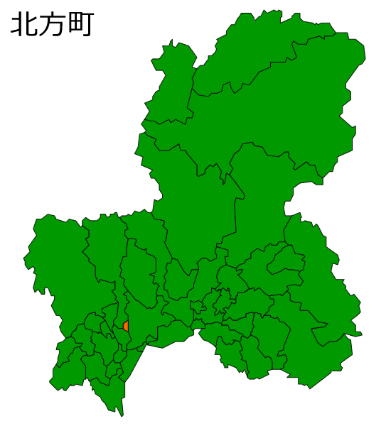 岐阜県北方町の場所を示す画像