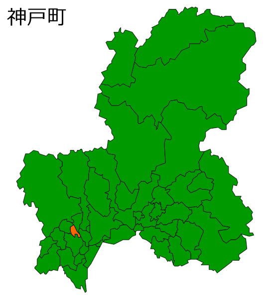 岐阜県神戸町の場所を示す画像