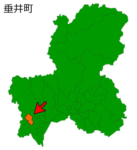 岐阜県垂井町の場所を示す画像