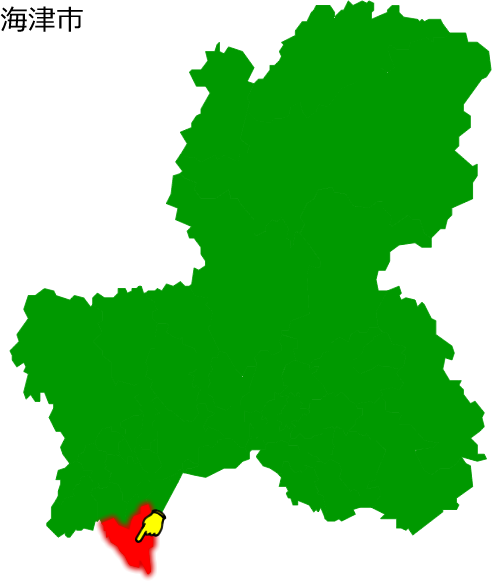 海津市の場所を示す画像1