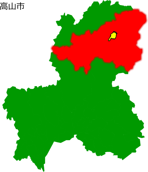 高山市の場所を示す画像1