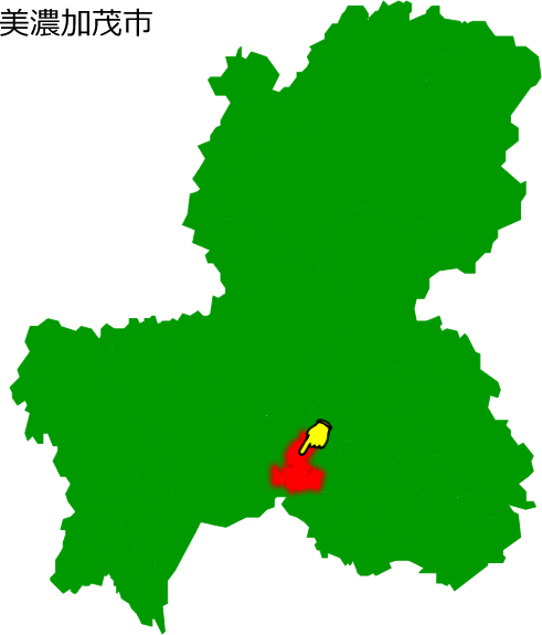 美濃加茂市の場所を示す画像1