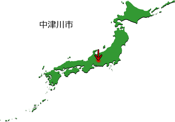 中津川市の場所を示す画像3