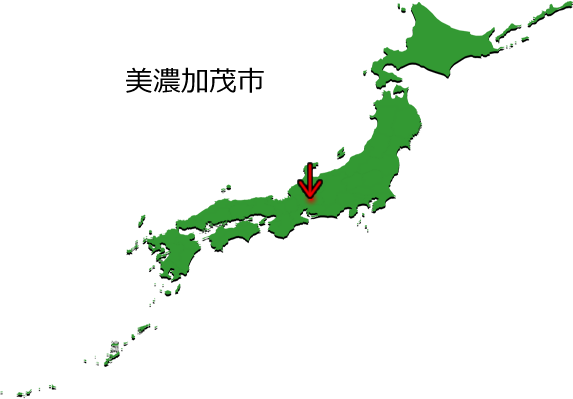 美濃加茂市の場所を示す画像3