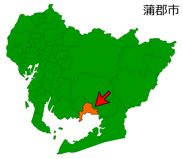 愛知県蒲郡市の場所を示す画像