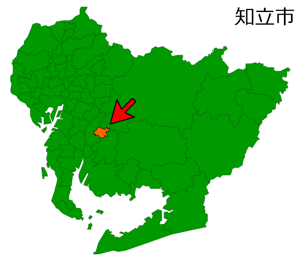 愛知県知立市の場所を示す画像