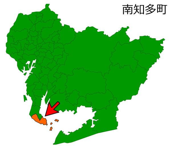 愛知県南知多町の場所を示す画像