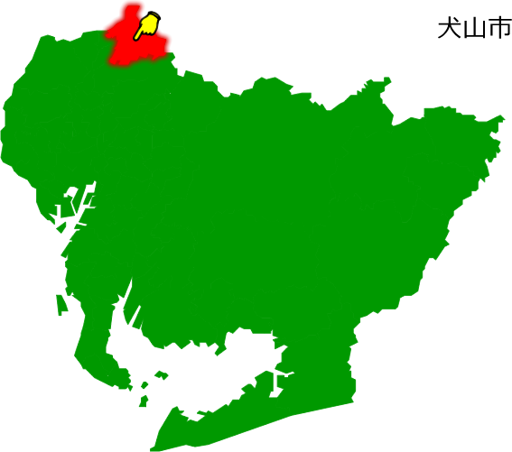 犬山市の場所を示す画像1