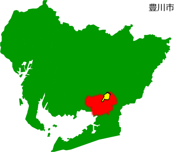 豊川市の場所を示す画像1