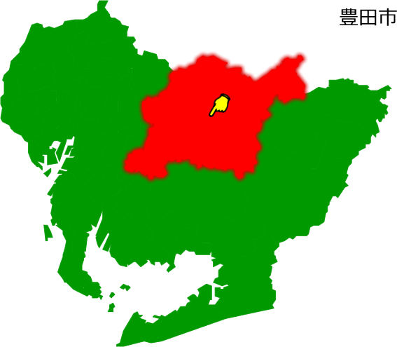豊田市の場所を示す画像1