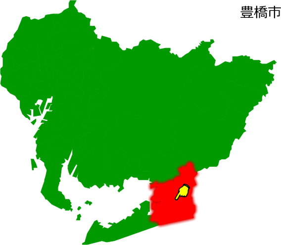 豊橋市の場所を示す画像1