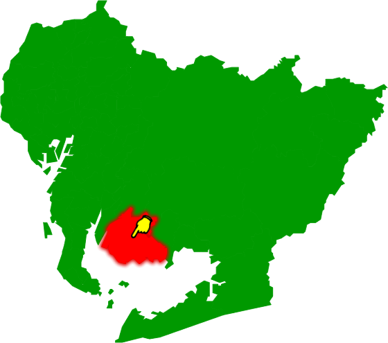 西尾市の場所を示す画像2