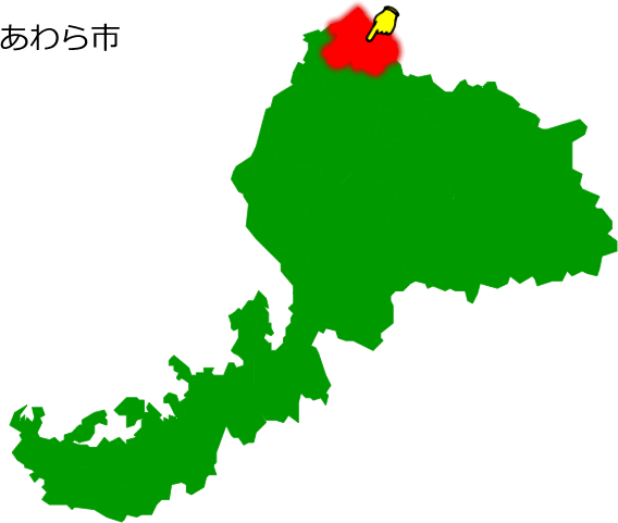 あわら市の場所を示す画像1