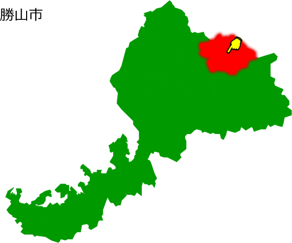 勝山市の場所を示す画像1