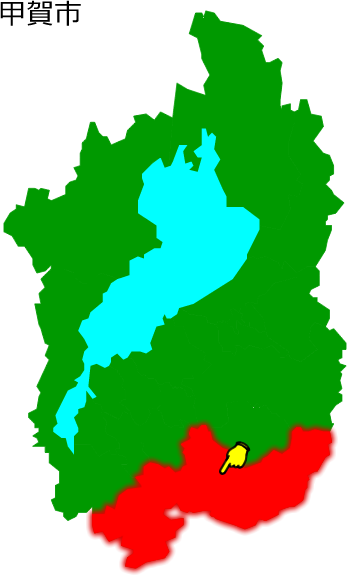 甲賀市の場所を示す画像1