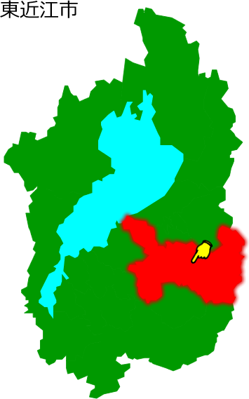 東近江市の場所を示す画像1