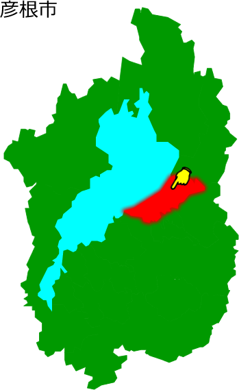 彦根市の場所を示す画像1