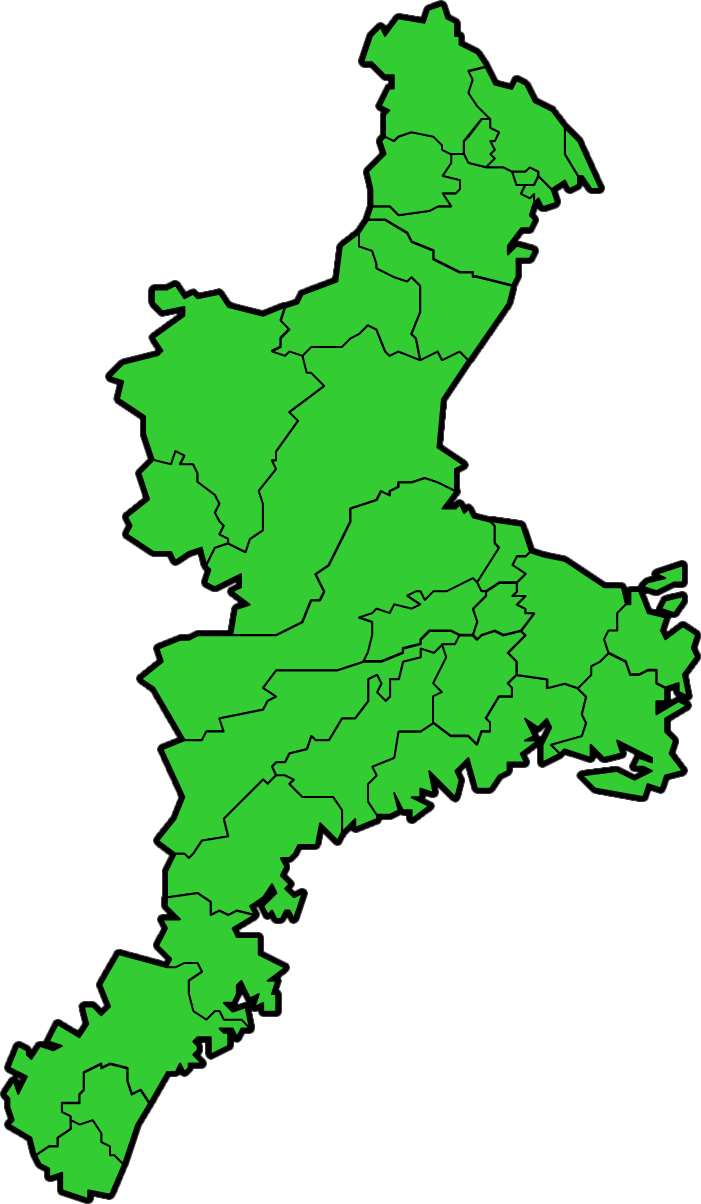 三重県のカラーバリエーション地図画像1