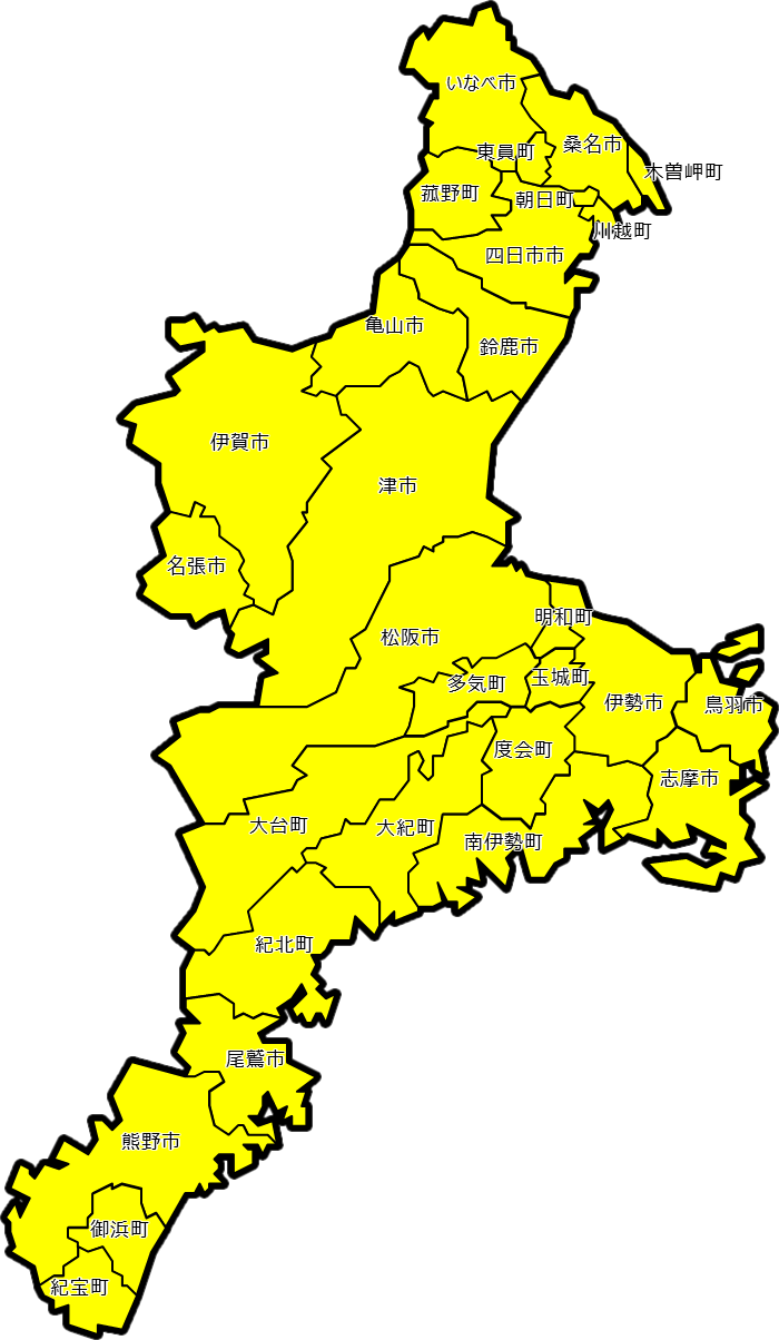 三重県のカラーバリエーション地図画像7