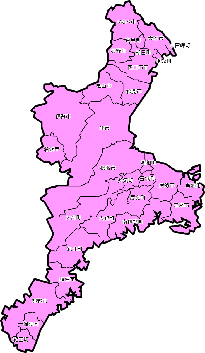 三重県のカラーバリエーション地図画像9
