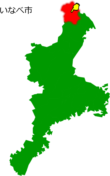 いなべ市の場所を示す画像1