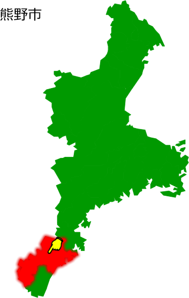 熊野市の場所を示す画像1