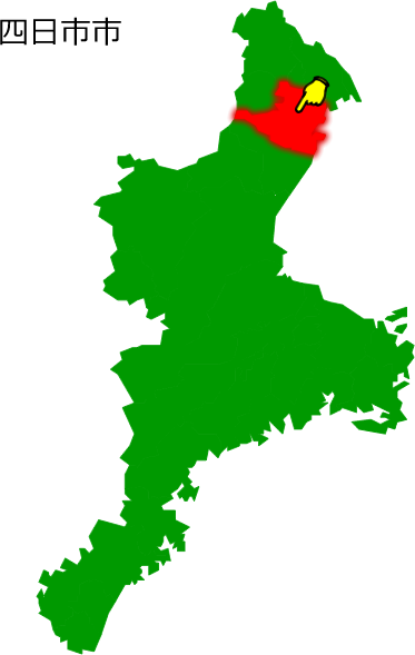 四日市市の場所を示す画像1