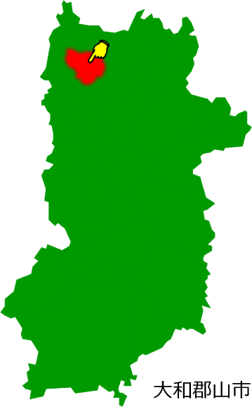 大和郡山市の場所を示す画像1