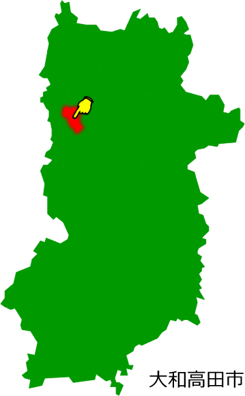 大和高田市の場所を示す画像1