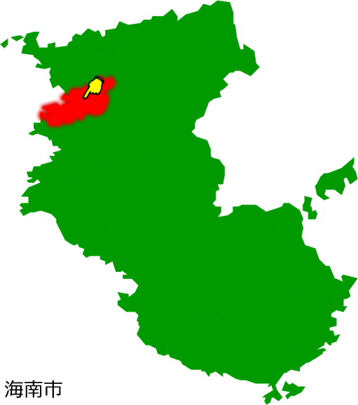 海南市の場所を示す画像1
