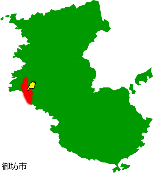 御坊市の場所を示す画像1
