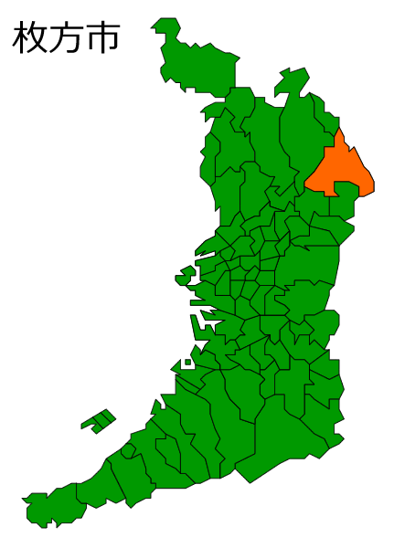 大阪府枚方市の場所を示す画像