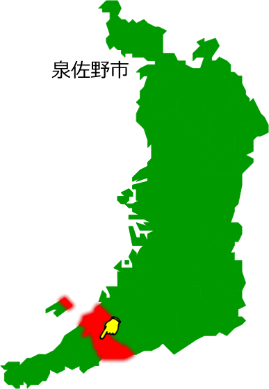 泉佐野市の場所を示す画像1