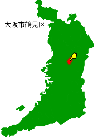 大阪市鶴見区の場所を示す画像1
