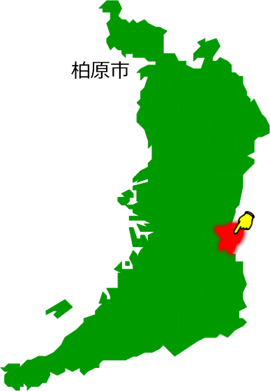 柏原市の場所を示す画像1