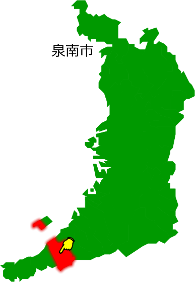 泉南市の場所を示す画像1