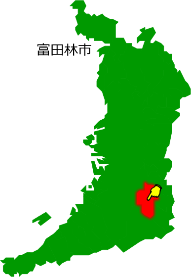 富田林市の場所を示す画像1