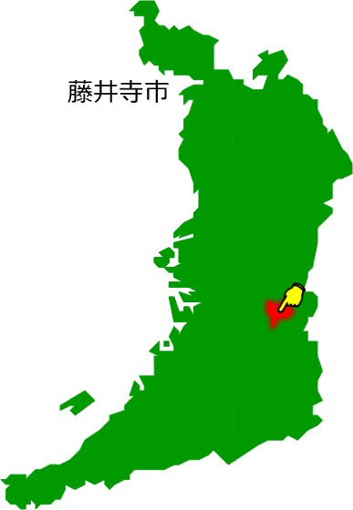 藤井寺市の場所を示す画像1