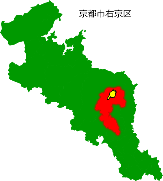 京都市右京区の場所を示す画像1