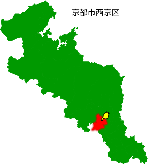 京都市西京区の場所を示す画像1