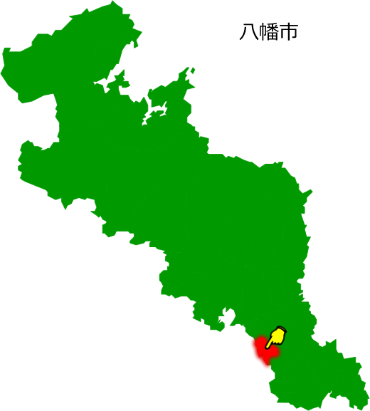 八幡市の場所を示す画像1